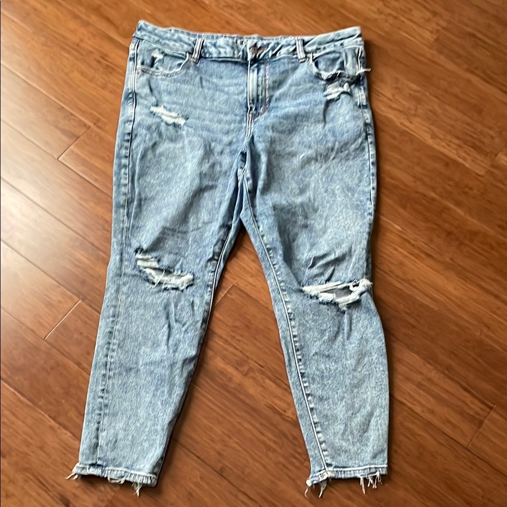 American Eagle Outfitters Blue Ankle Cropped Jeans
